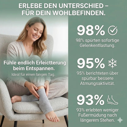 Bambus Fußmanschette: Das erste Mal seit Jahren  keine schweren Beine, kein Schmerz